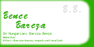 bence barcza business card